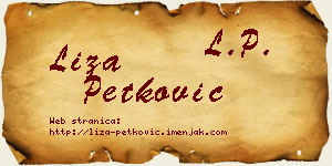Liza Petković vizit kartica